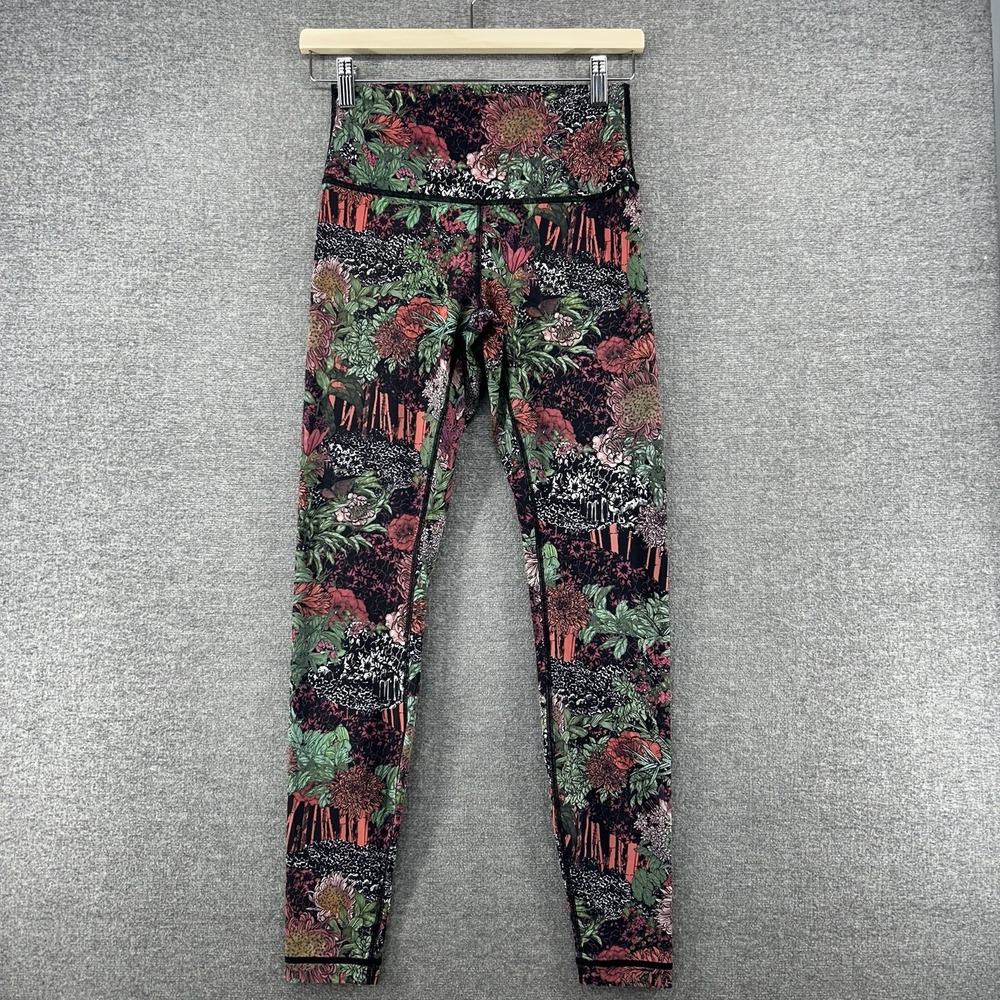 Lululemon Wunder Under High Rise Leggings Women Size 6‎ Garden Activewear